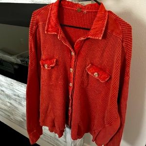 Free People Shacket ….. XL…Rust in color
